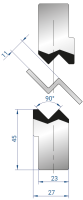 Спец. инструмент EUROSTAMP 1147/835 (Парные вставки для Z-гиба, Z=11, α=90)