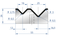 Матрица EUROSTAMP 2014/835 (α=88, V=16/25, H=26)