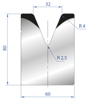 Матрица EUROSTAMP 2088/835 (α=45, V=32, H=80)