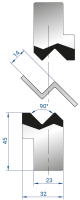 Спец. инструмент EUROSTAMP 1279/835 (Парные вставки для Z-гиба, Z=14, α=90)