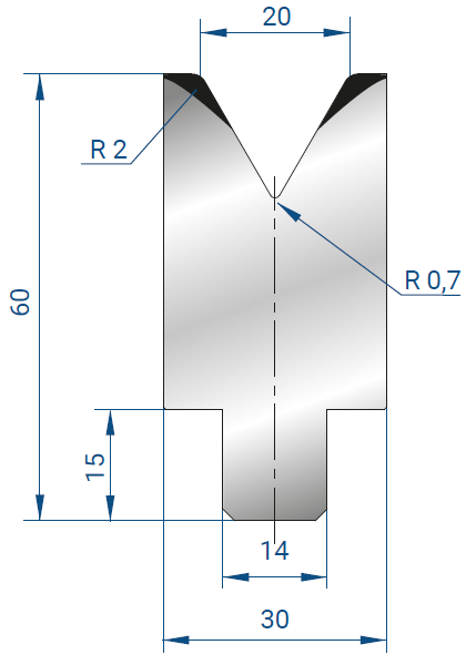 Матрица EUROSTAMP 3198/805 Секц. (α=60, V=20, H=60)